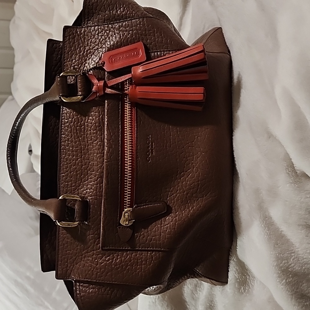 Coach "CANDACE" BROWN Pebble leather